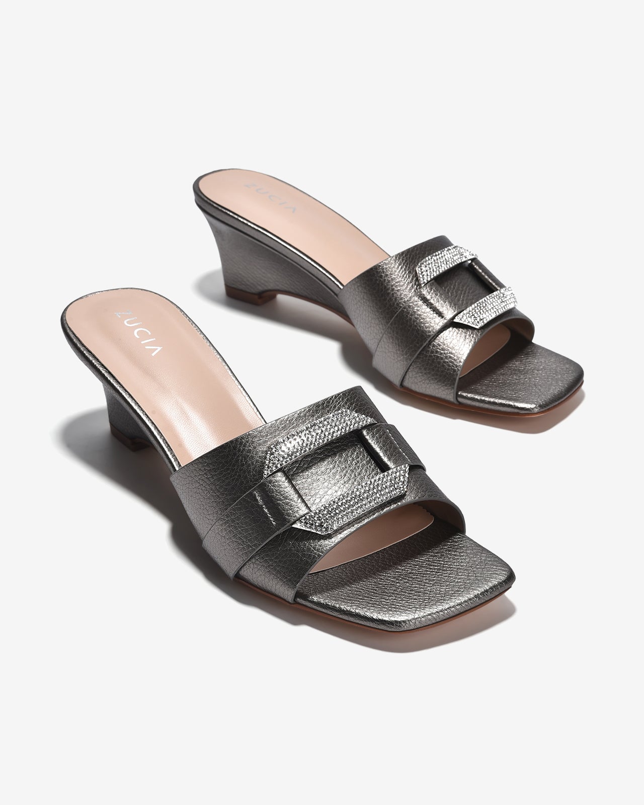 Dép Xuồng Zucia Mũi Vuông Quai Ngang Bản To-DHLK1-Xám Color2