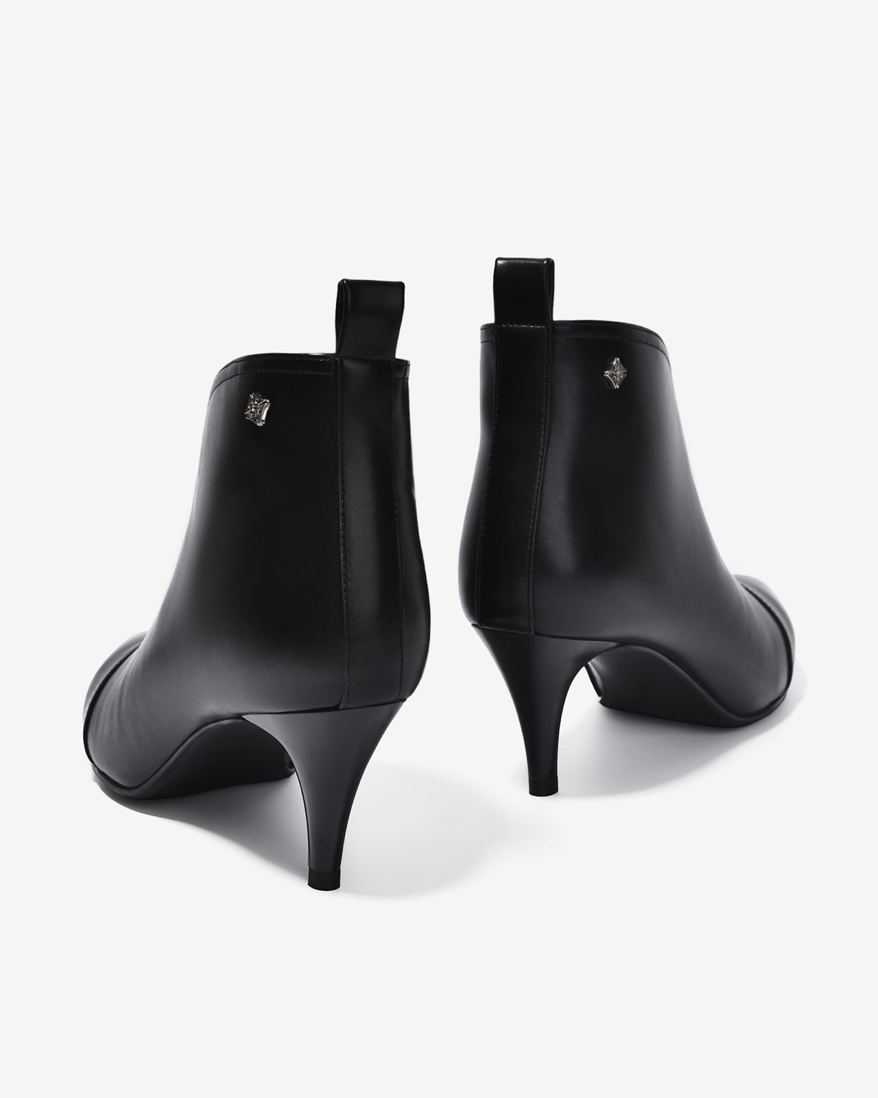 Giày Boot Nữ Zucia Mũi Nhọn Cổ Khoét Phối Thun-GTHB2-Đen Color2