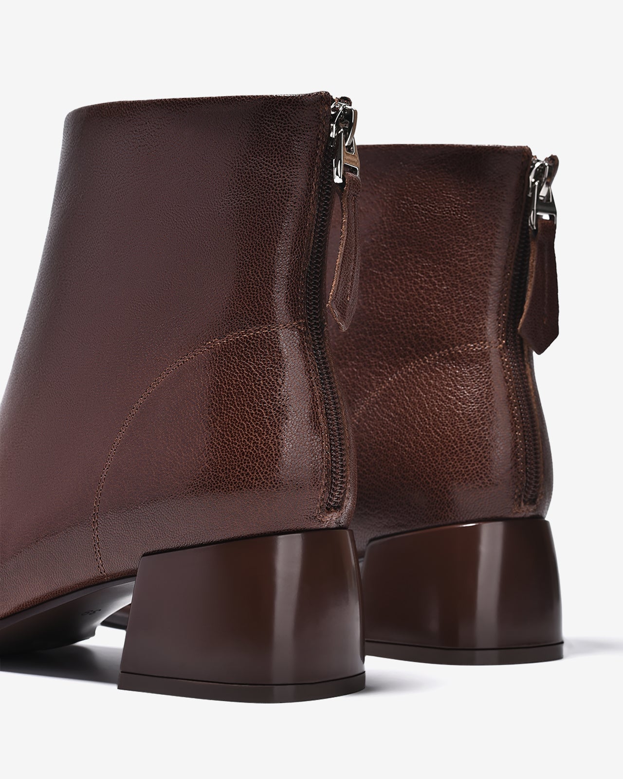 Giày Boot Nữ Zuciani Cổ Cao Vân Da Mờ Tự Nhiên-GCM33-Nâu Color2