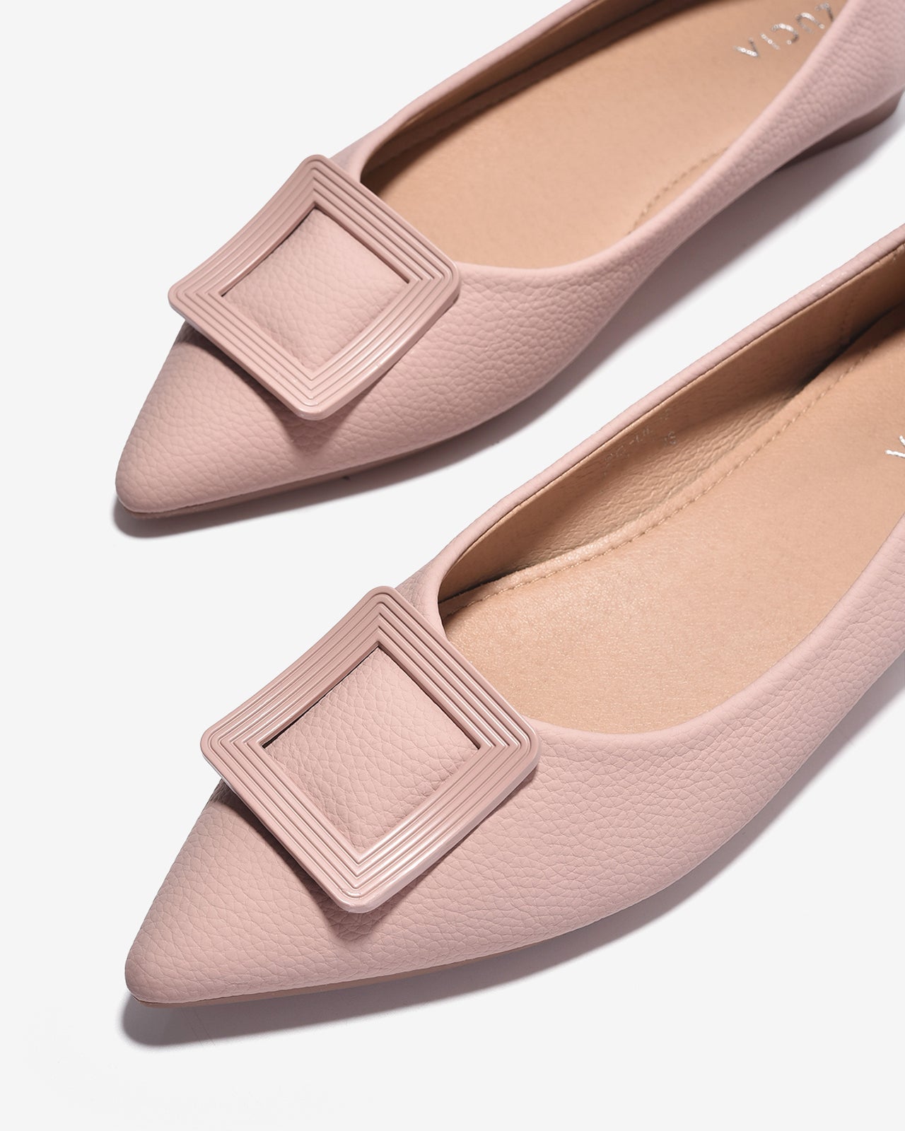 Giày Búp Bê Zucia Khóa Vuông-GHLJ2-Hồng Color3