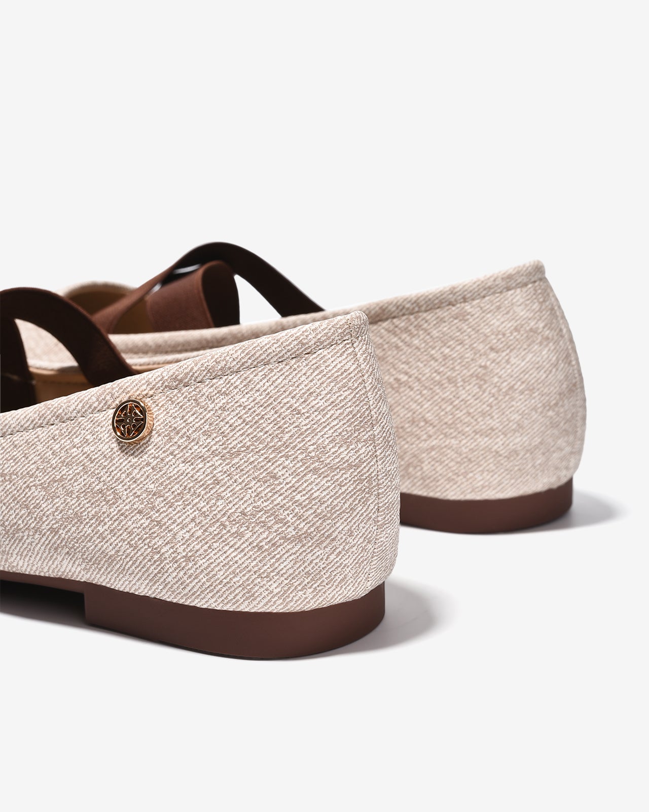 Giày Búp Bê Nữ Zucia Dây Quai Chéo-GHLL1-Kem Color2