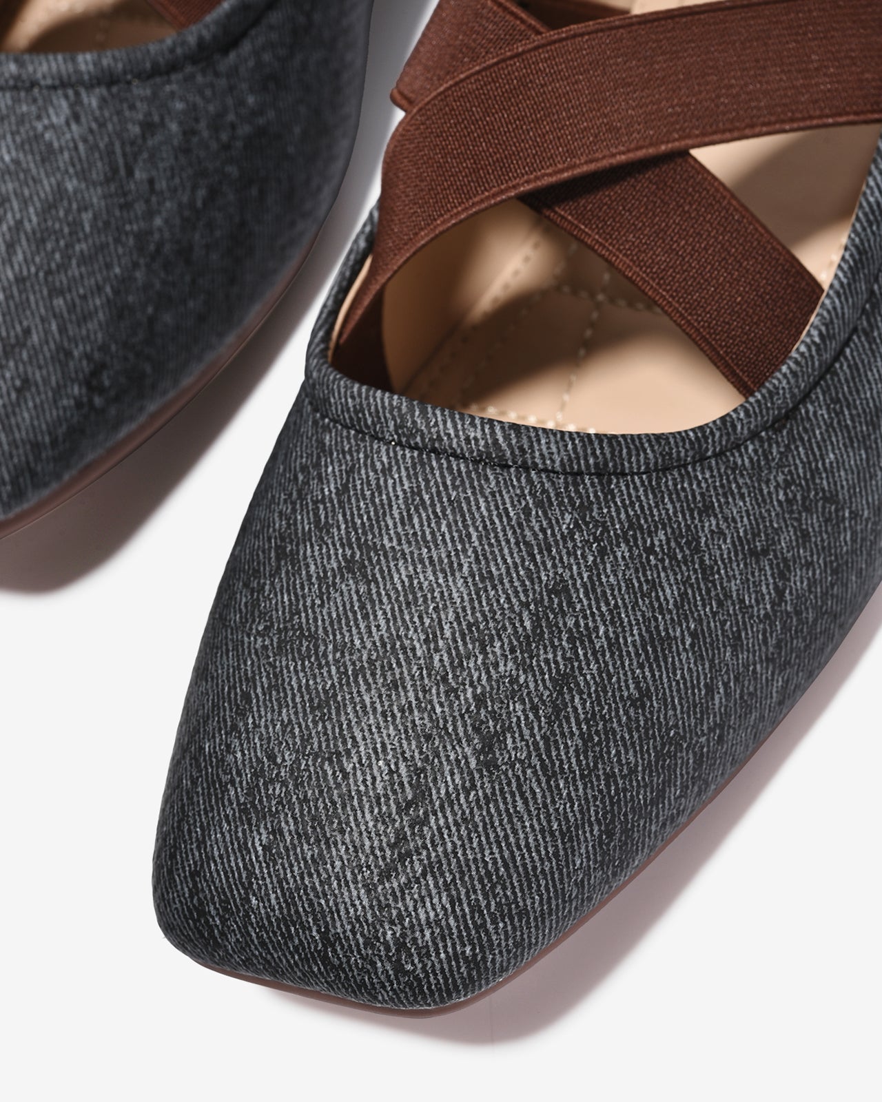 Giày Búp Bê Nữ Zucia Dây Quai Chéo-GHLL1-Xám Color2