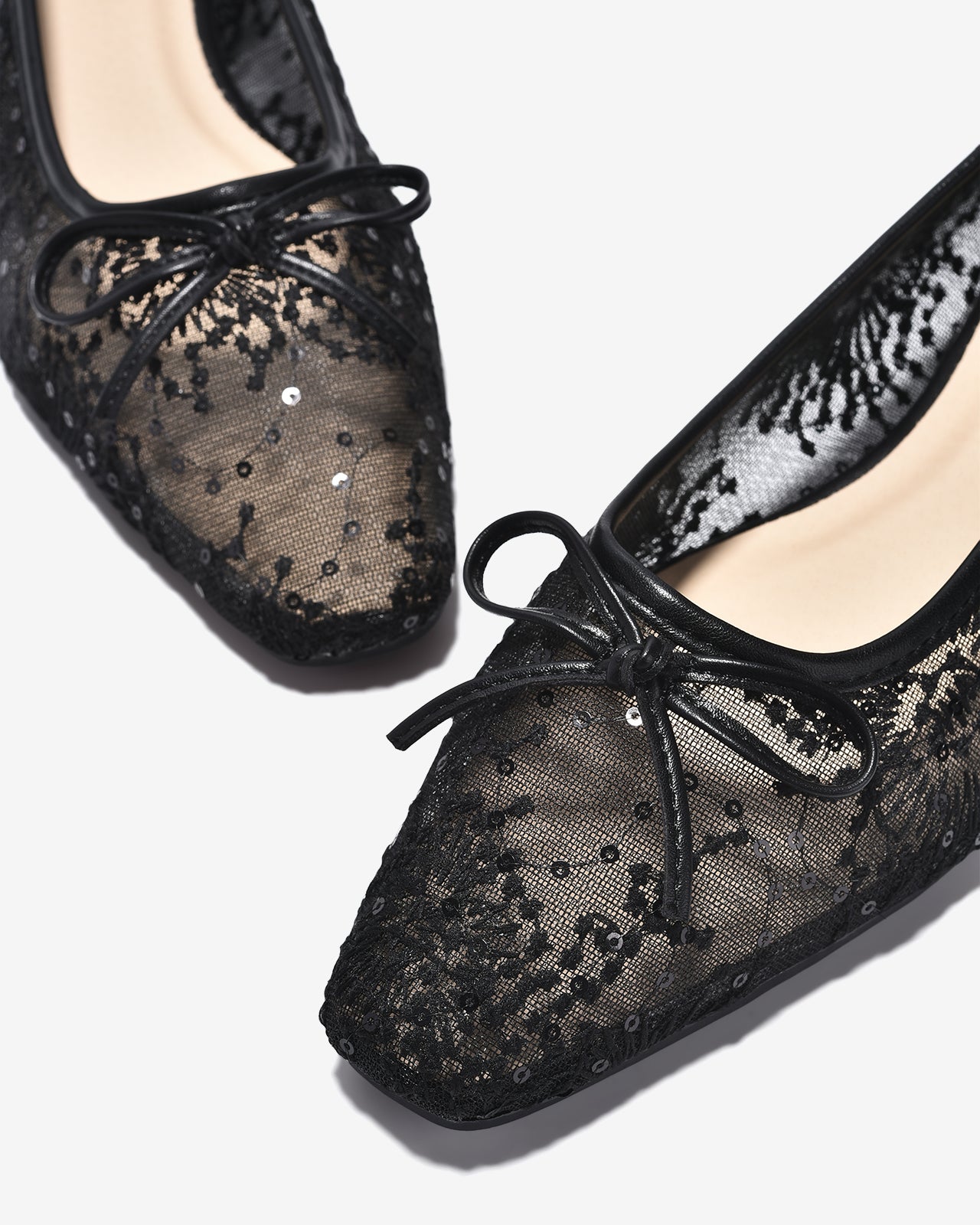 Giày Búp Bê Zucia Vải Ren Thêu Hoa-GTHA9-Đen Color2