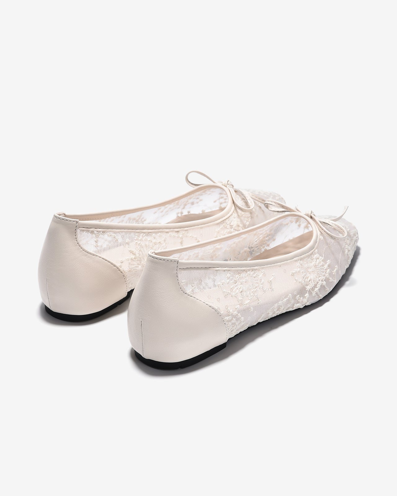 Giày Búp Bê Zucia Vải Ren Thêu Hoa-GTHA9-Trắng Color2