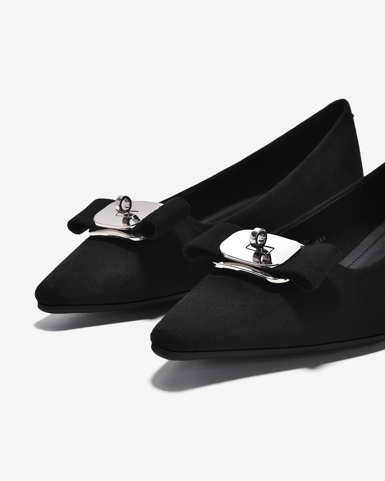 Giày Búp Bê Nữ Zucia Đính Nơ Mũi Nhọn-GTHB1-Đen Color2