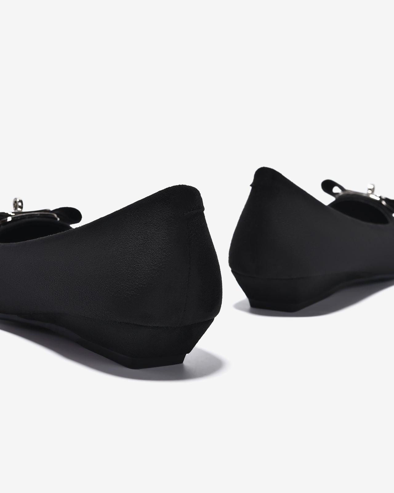 Giày Búp Bê Nữ Zucia Đính Nơ Mũi Nhọn-GTHB1-Đen Color1