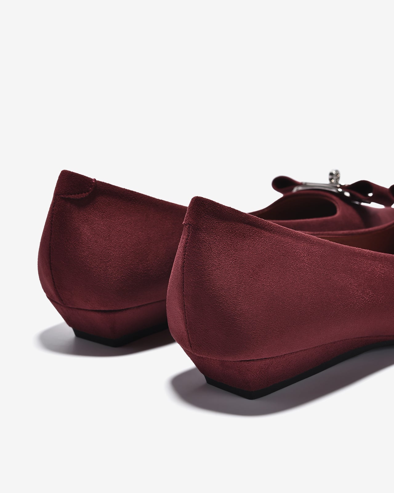 Giày Búp Bê Nữ Zucia Đính Nơ Mũi Nhọn-GTHB1-Đỏ Color3