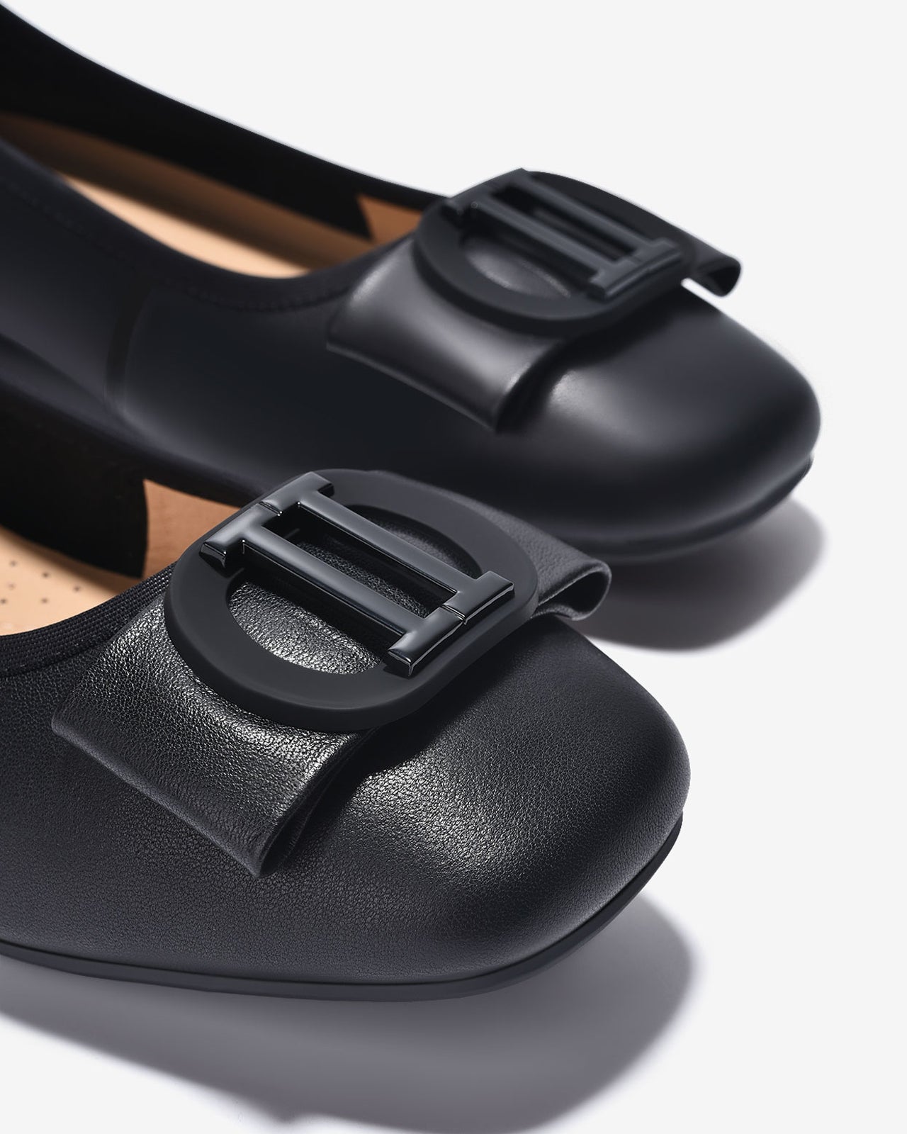 Giày Búp Bê Zuciani Nơ Khóa Cách Điệu-GCL12-Đen Color3