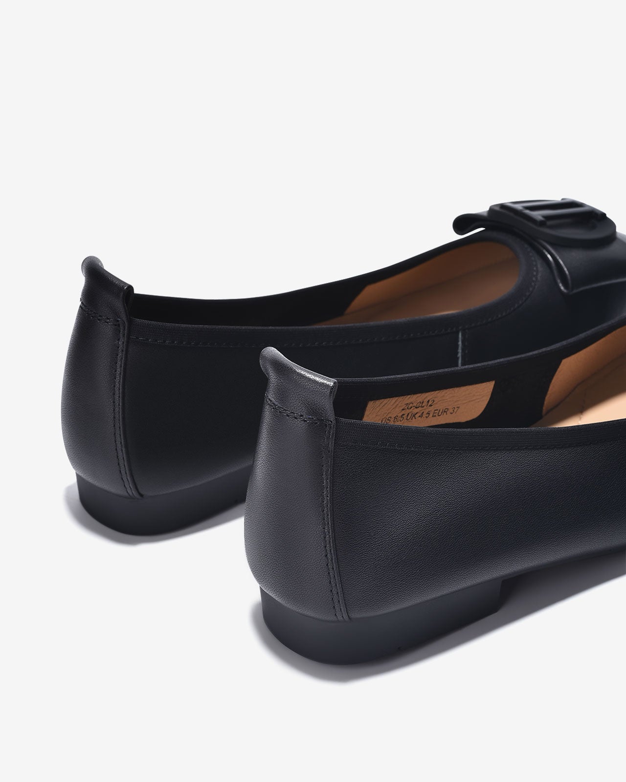 Giày Búp Bê Zuciani Nơ Khóa Cách Điệu-GCL12-Đen Color3