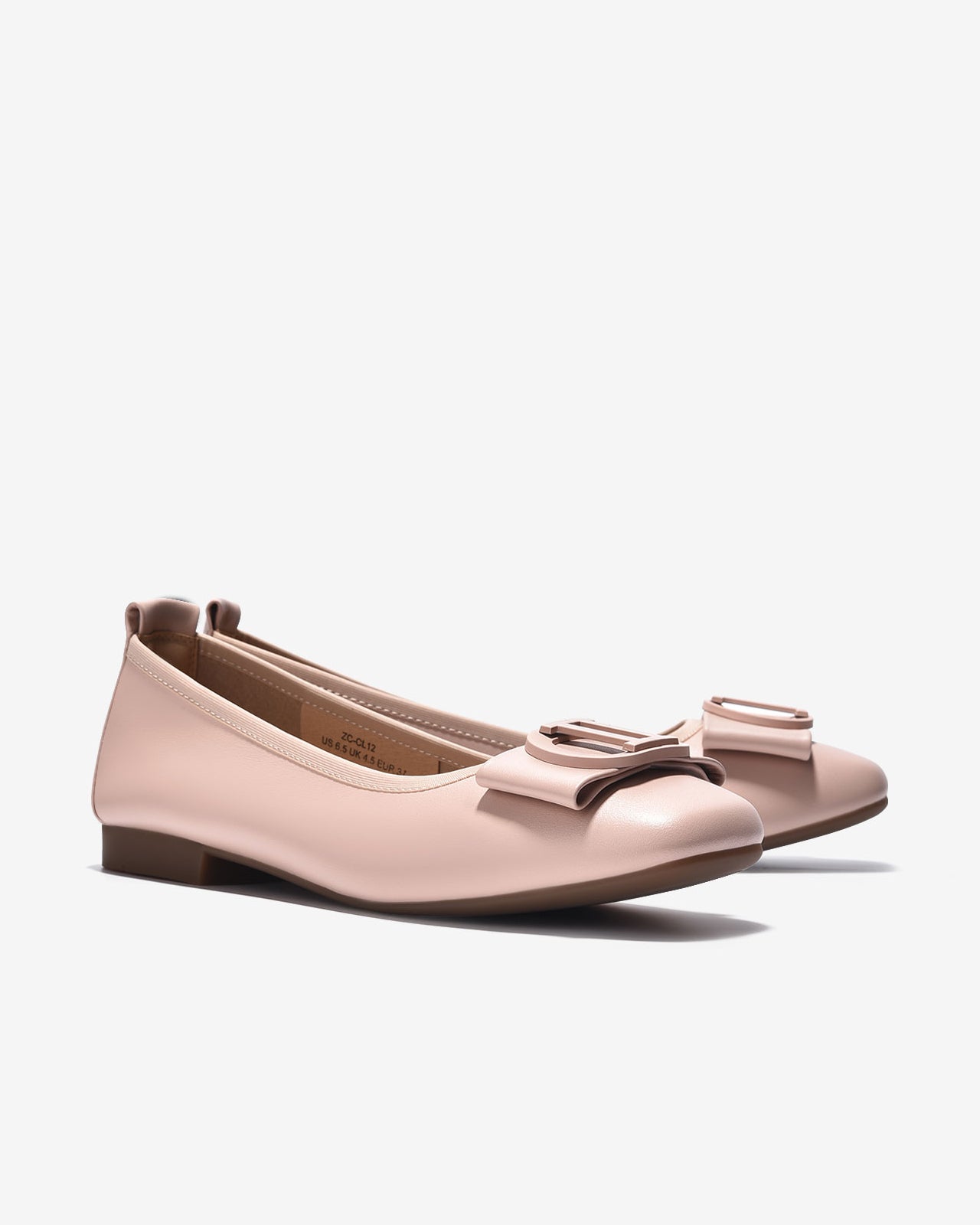 Giày Búp Bê Zuciani Nơ Khóa Cách Điệu-GCL12-Hồng Color1