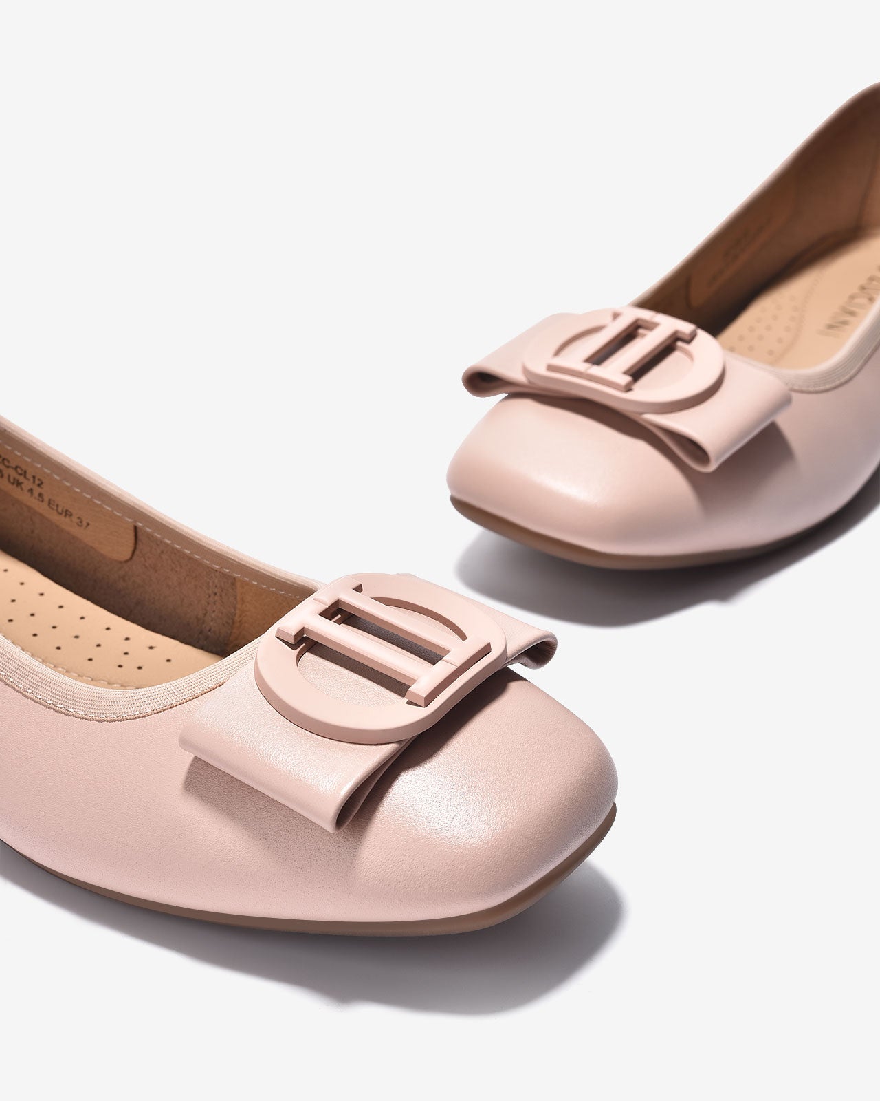 Giày Búp Bê Zuciani Nơ Khóa Cách Điệu-GCL12-Hồng Color2