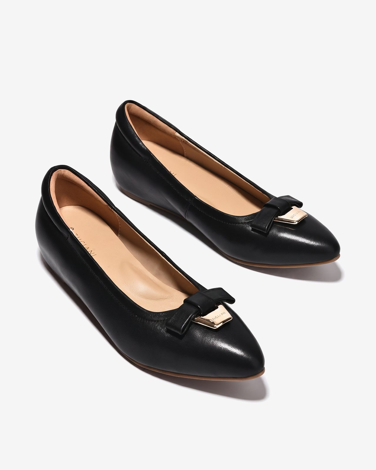 Giày Búp Bê Zuciani Mũi Nhọn Khóa Nơ-GSD05Đen Color2