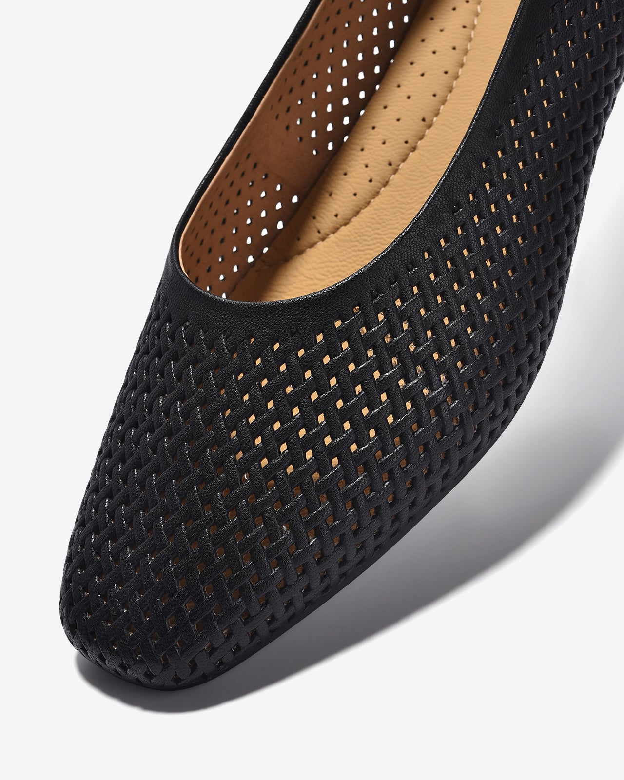 Giày Búp Bê Zuciani Thiết Kế Đan-GYM21-Đen Color1