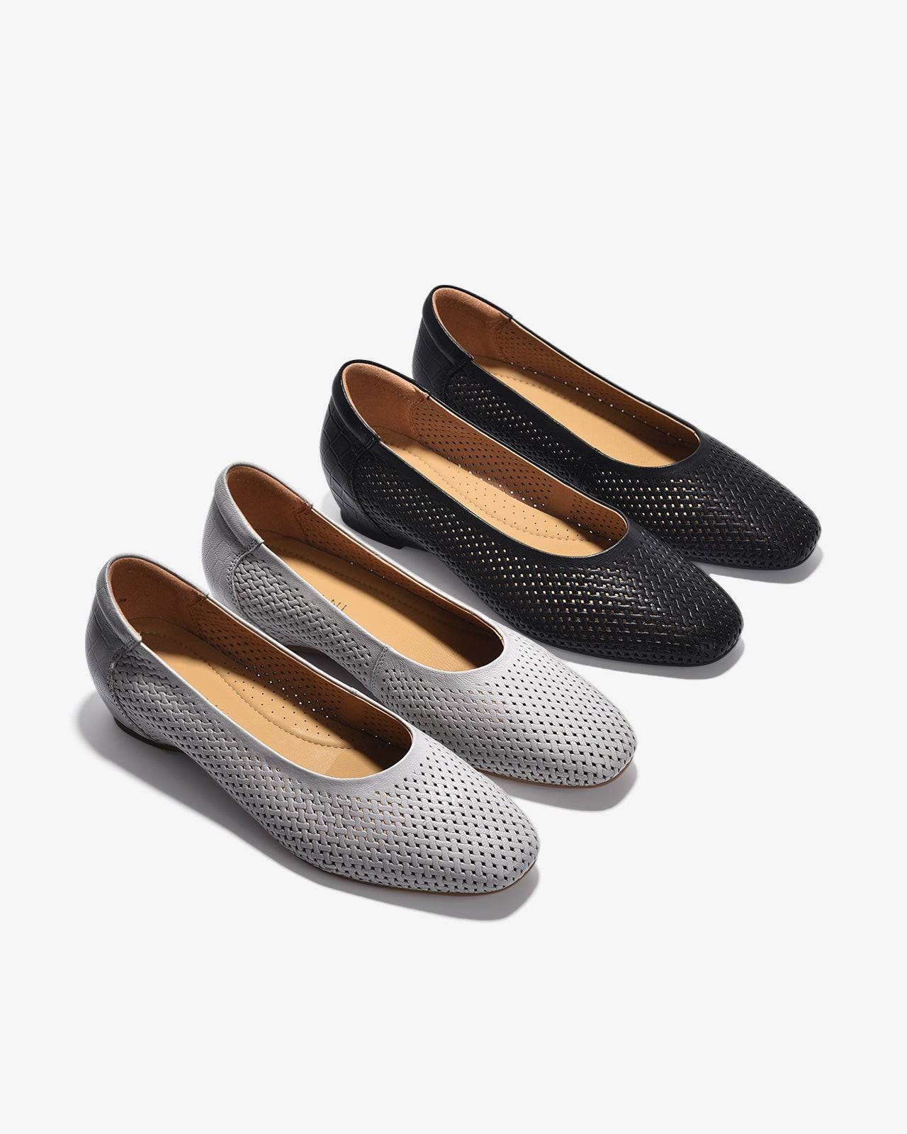 Giày Búp Bê Zuciani Thiết Kế Đan-GYM21-Đen Color2