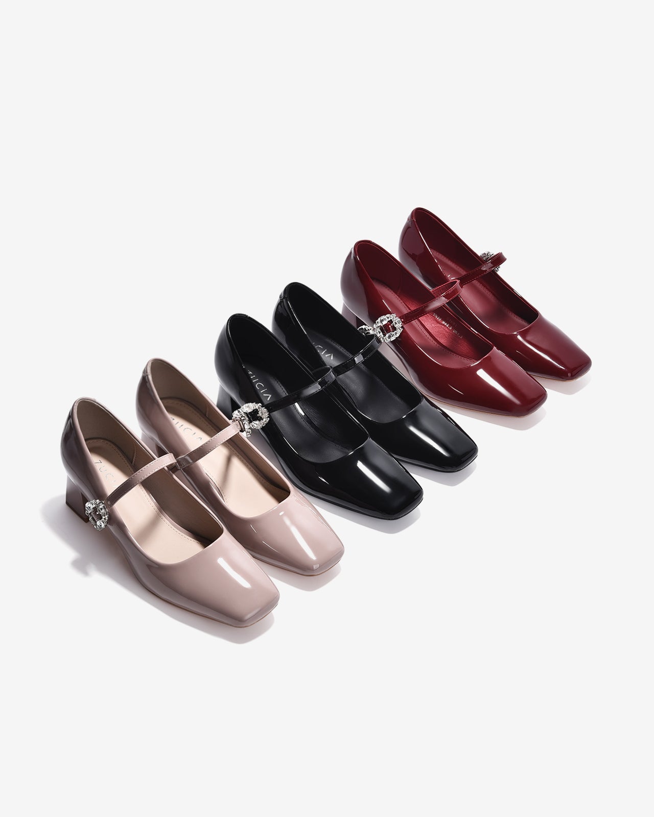 Giày Cao Gót Zucia Mary Jane Đính Đá-GTH91-Đen Color3