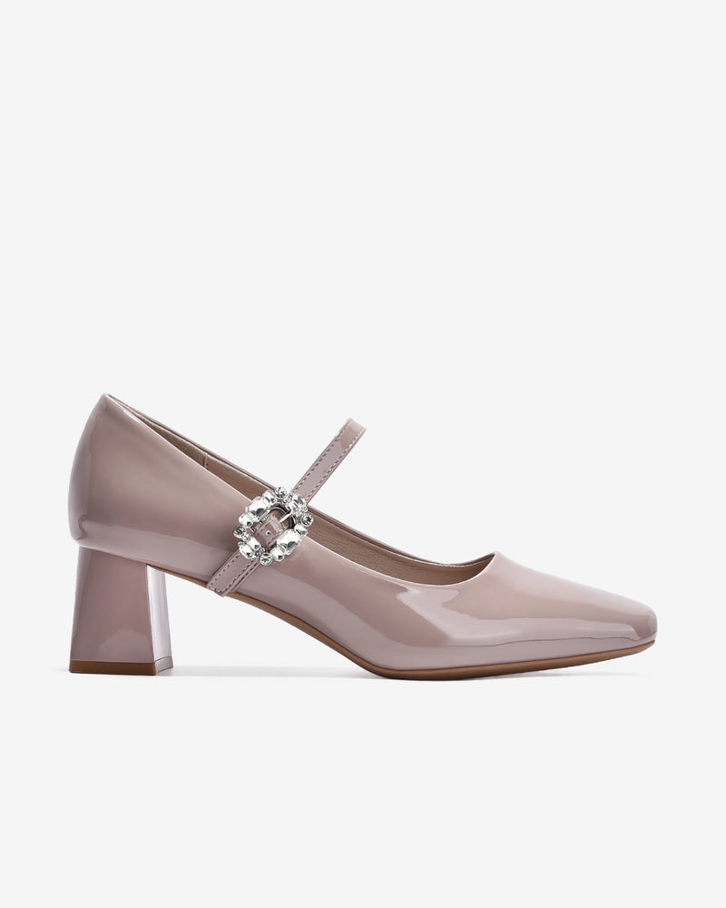 Giày Cao Gót Zucia Mary Jane Đính Đá-GTH91-Hồng Color2First