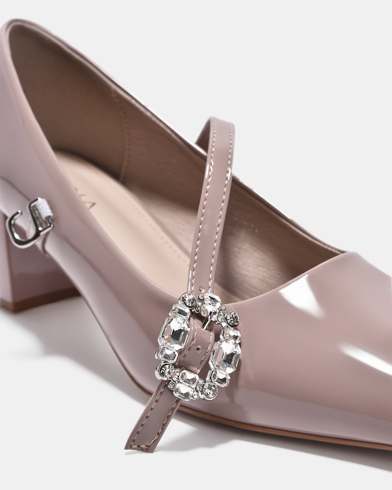 Giày Cao Gót Zucia Mary Jane Đính Đá-GTH91-Hồng Color1