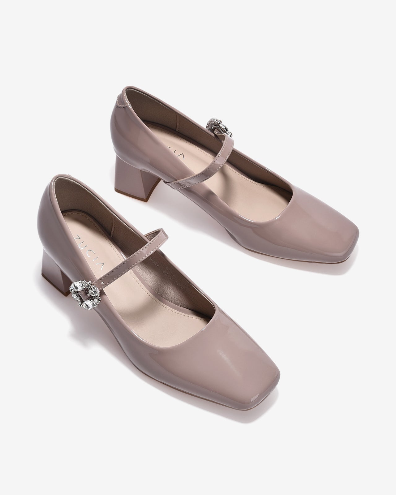 Giày Cao Gót Zucia Mary Jane Đính Đá-GTH91-Hồng Color2