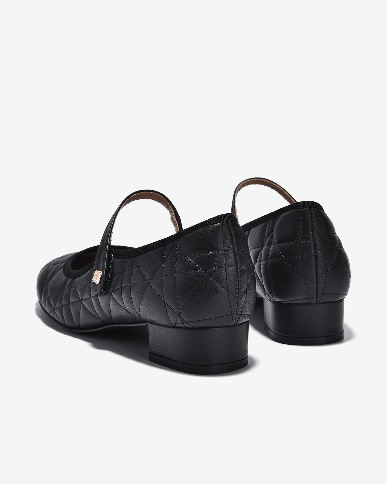 Giày Cao Gót Zucia Chần Bông Quai Ngang Dán-GTH97-Đen Color2