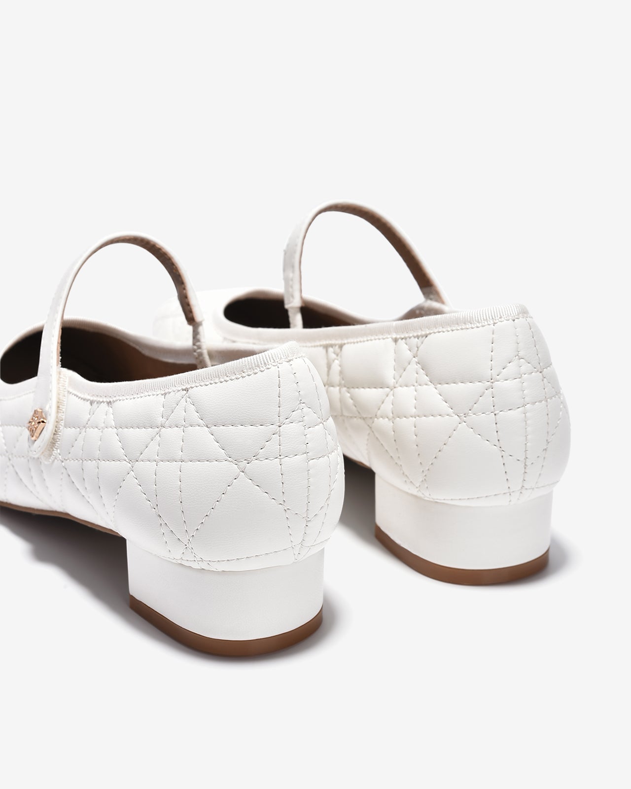 Giày Cao Gót Zucia Chần Bông Quai Ngang Dán-GTH97-Trắng Color2