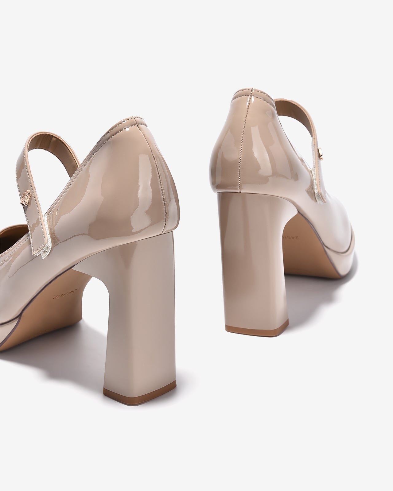 Giày Cao Gót Mary Jane Zucia Da Bóng 10cm-GTHA2-Cafe Color3