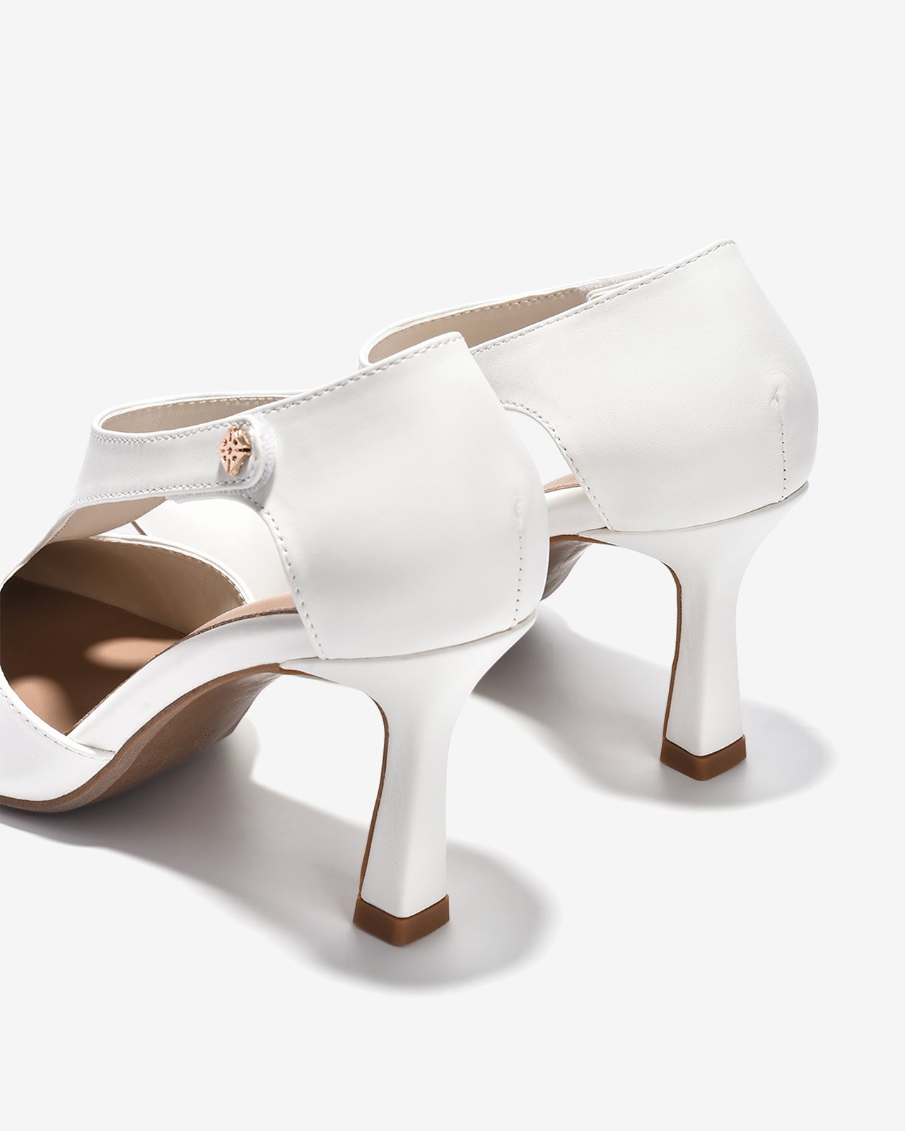 Giày Cao Gót Zucia Mũi Nhọn Quai Dán Cách Điệu-GTHA7-Trắng Color2