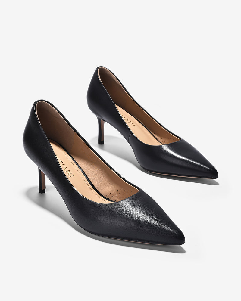 Giày Cao Gót Zuciani Pump Da Mờ Cổ Điển-GCL07-Đen Color3