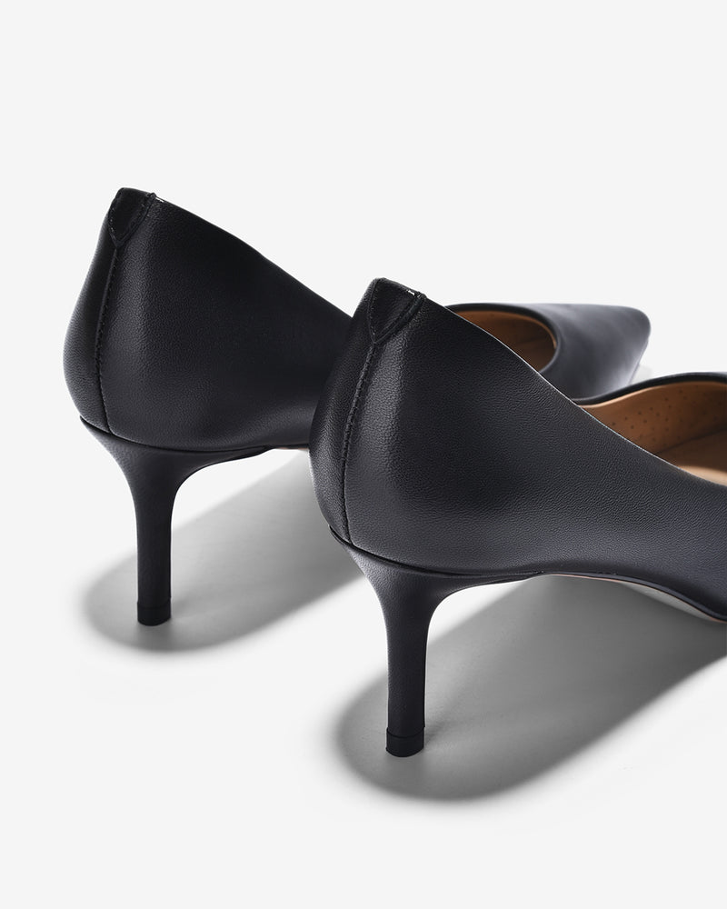 Giày Cao Gót Zuciani Pump Da Mờ Cổ Điển-GCL07-Đen Color3