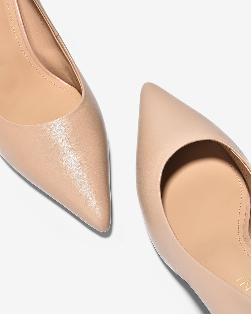Giày Cao Gót Zuciani Pump Da Mờ Cổ Điển-GCL07-Kem Color2