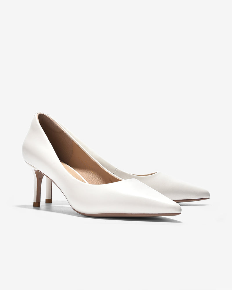 Giày Cao Gót Zuciani Pump Da Mờ Cổ Điển-GCL07-Trắng Color2