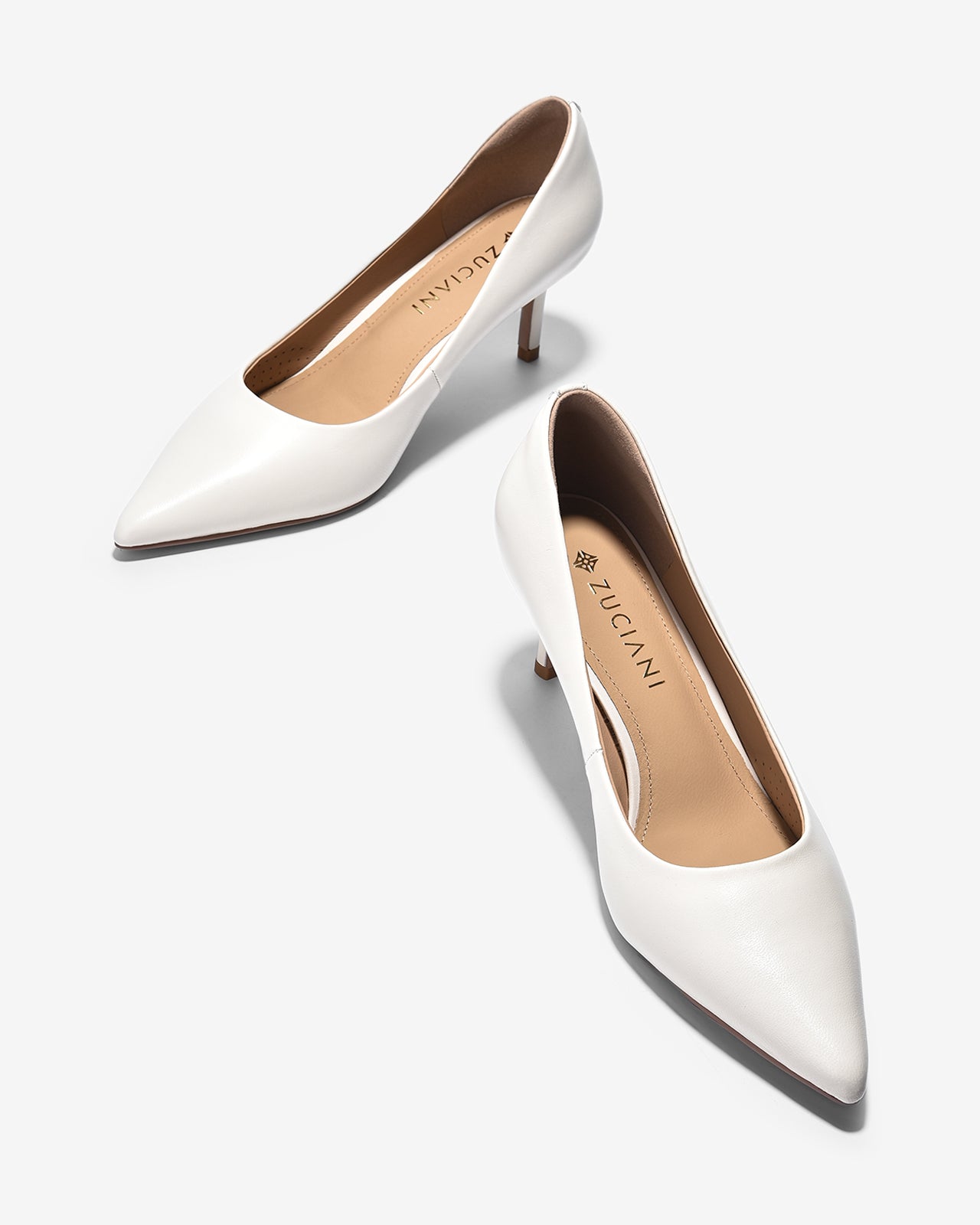 Giày Cao Gót Zuciani Pump Da Mờ Cổ Điển-GCL07-Trắng Color2