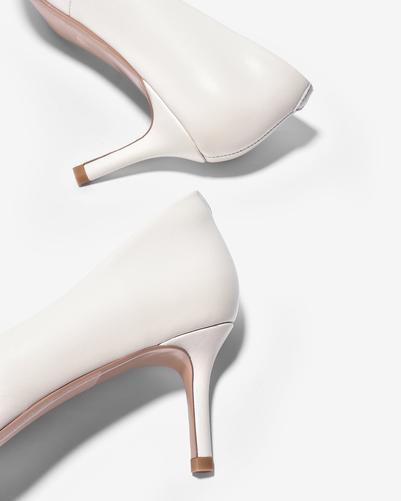 Giày Cao Gót Zuciani Pump Da Mờ Cổ Điển-GCL07-Trắng Color2