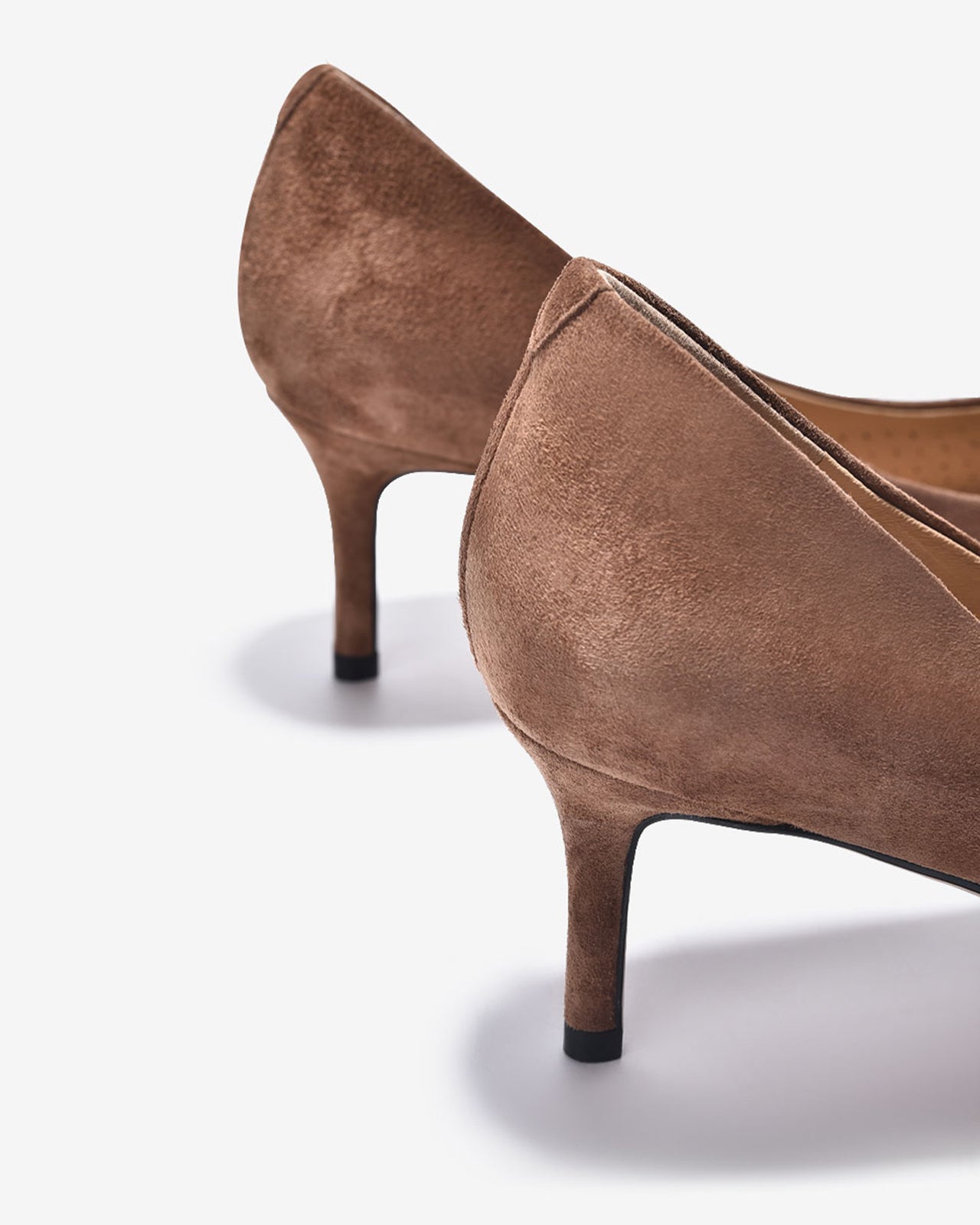 Giày Cao Gót Zuciani Đế Nhọn Da Phối-GCL09-Nâu Color1