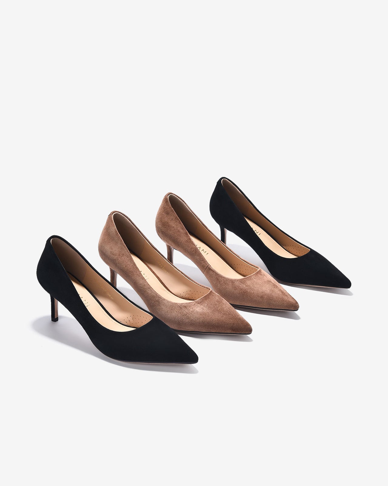 Giày Cao Gót Zuciani Đế Nhọn Da Phối-GCL09-Nâu Color2