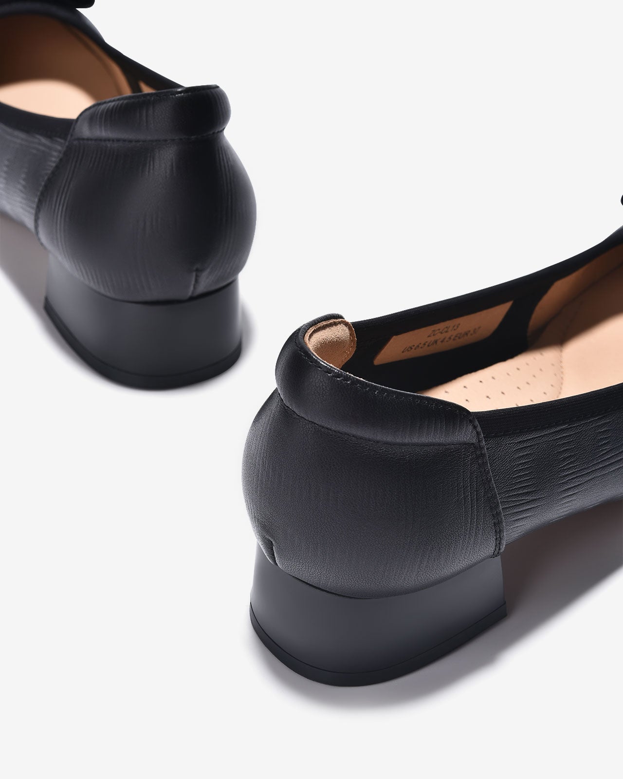 Giày Cao Gót Zuciani Da Vân-GCL13-Đen Color1