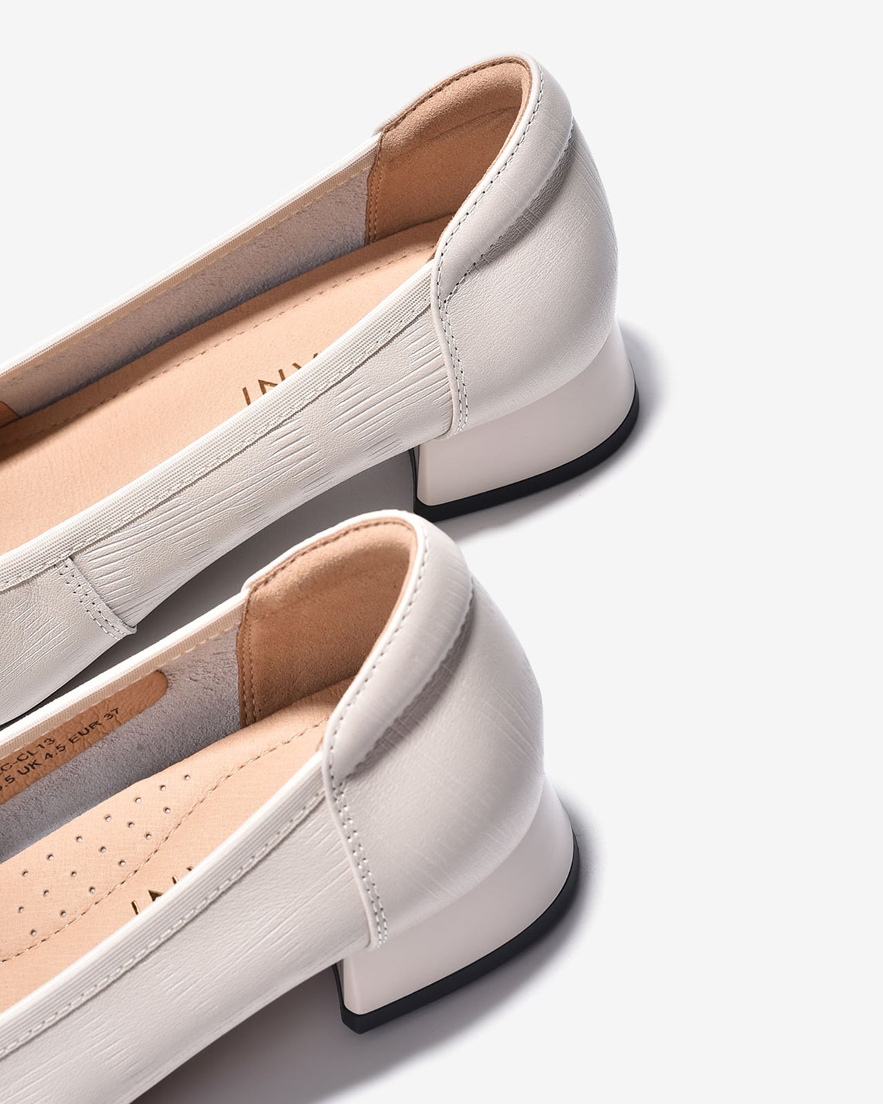 Giày Cao Gót Zuciani Da Vân-GCL13-Trắng Color1