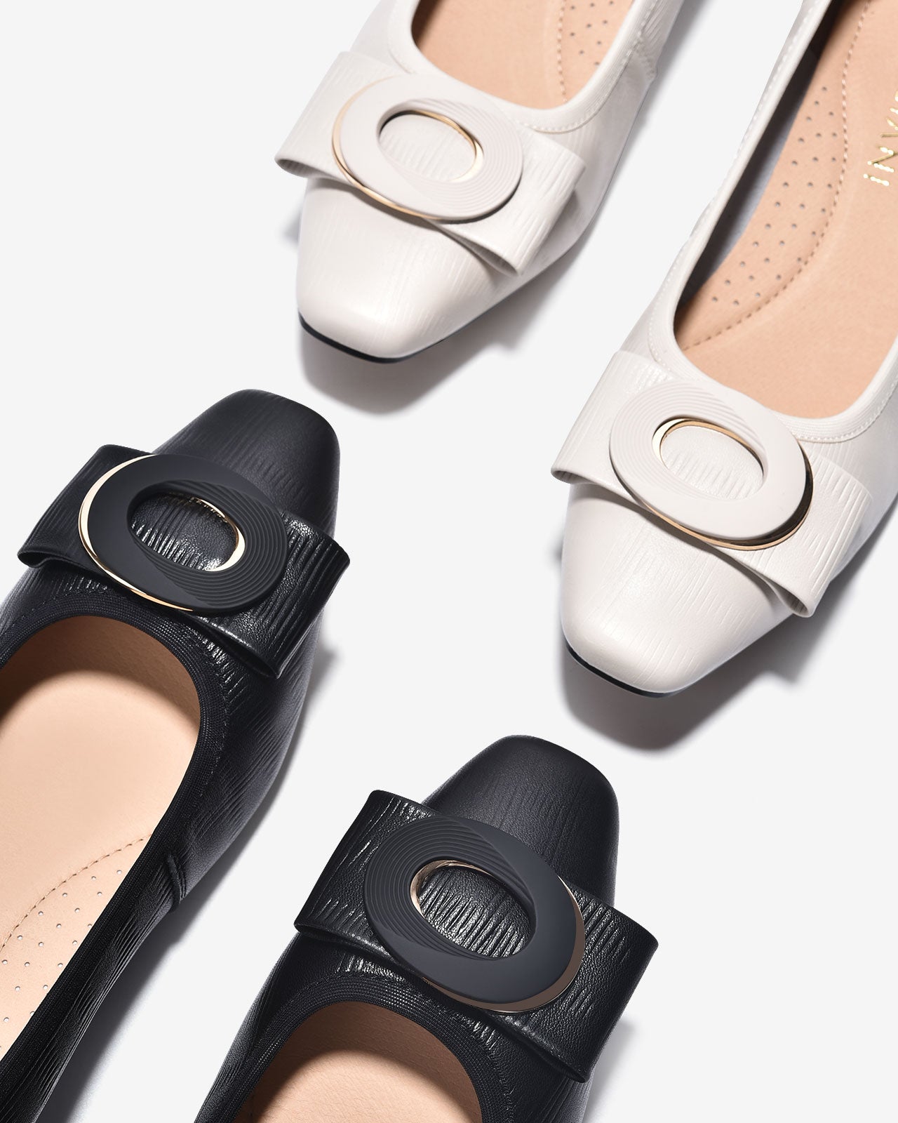 Giày Cao Gót Zuciani Da Vân-GCL13-Trắng Color1