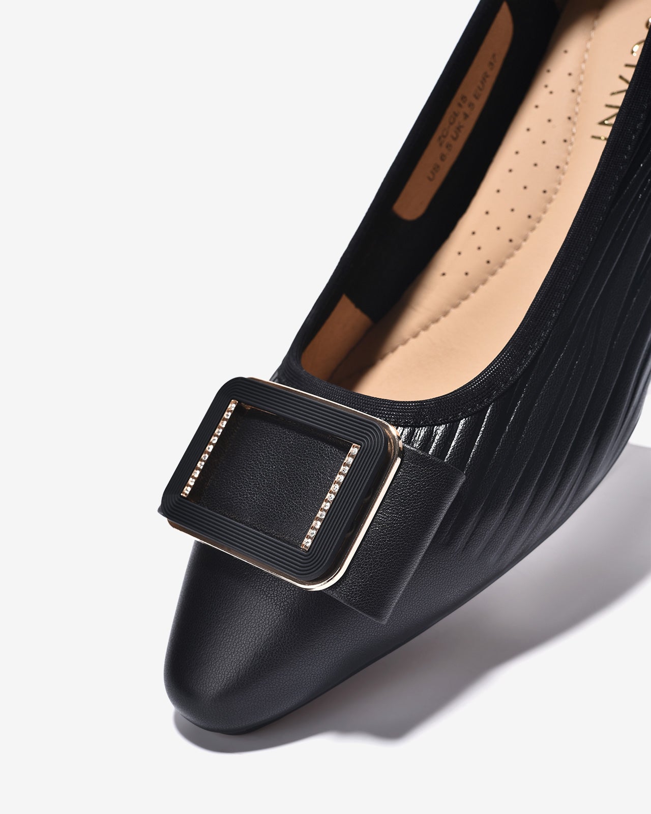 Giày Cao Gót Zuciani Khóa Viền Hình Chữ Nhật-GCL15-Đen Color2