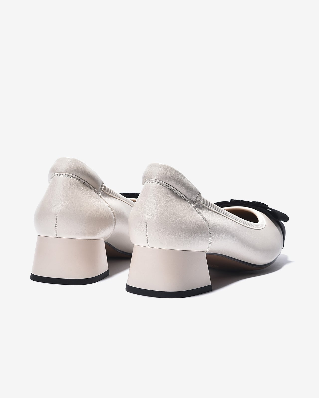 Giày Cao Gót Zuciani Da Phối Hoa Bông Tuyết-GCL18-Kem Color1