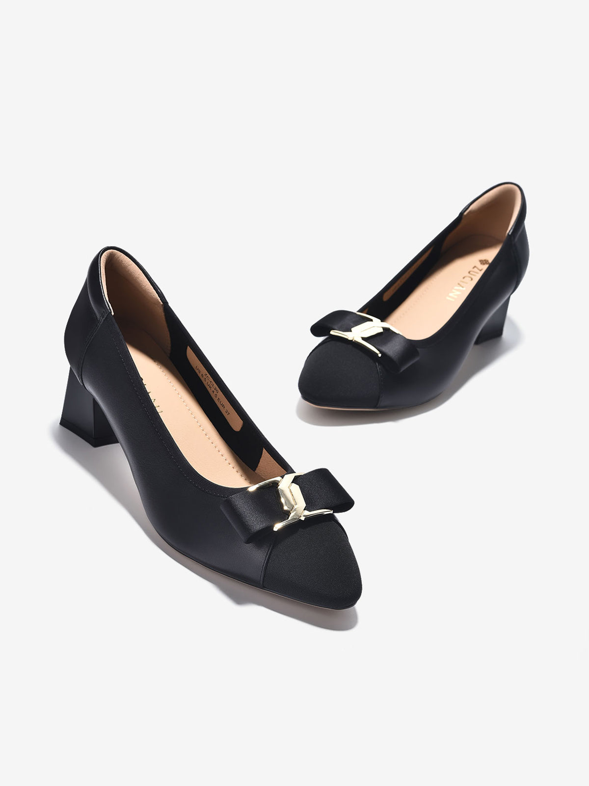 Giày Cao Gót Zuciani Họa Tiết Chữ Đối Xứng-GCL20-Đen Color1