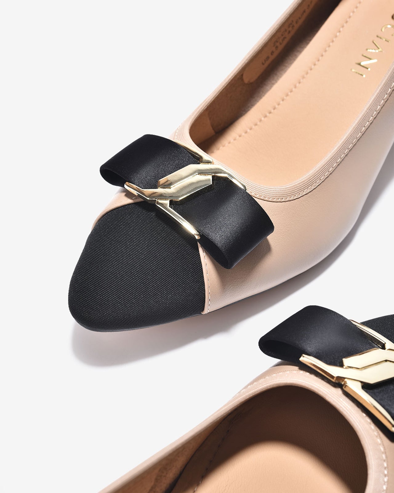 Giày Cao Gót Zuciani Họa Tiết Chữ Đối Xứng-GCL20-Kem Color2