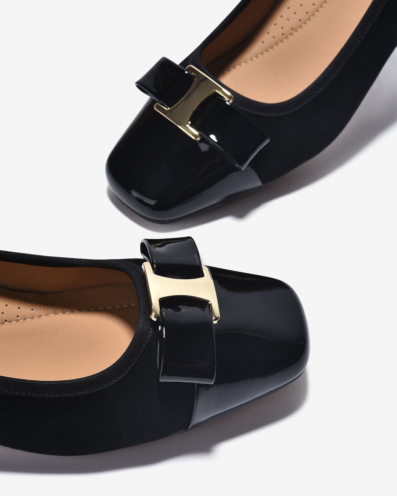 Giày Cao Gót Zuciani Phối Da Bóng Sang Trọng-GCL21-Đen Color1