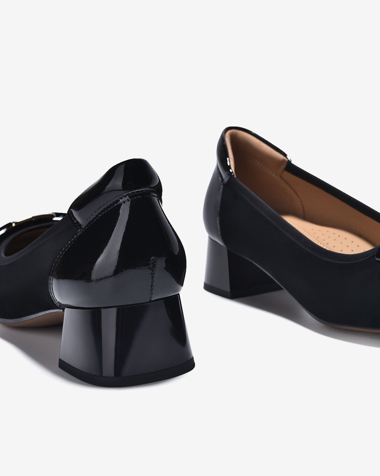 Giày Cao Gót Zuciani Phối Da Bóng Sang Trọng-GCL21-Đen Color3