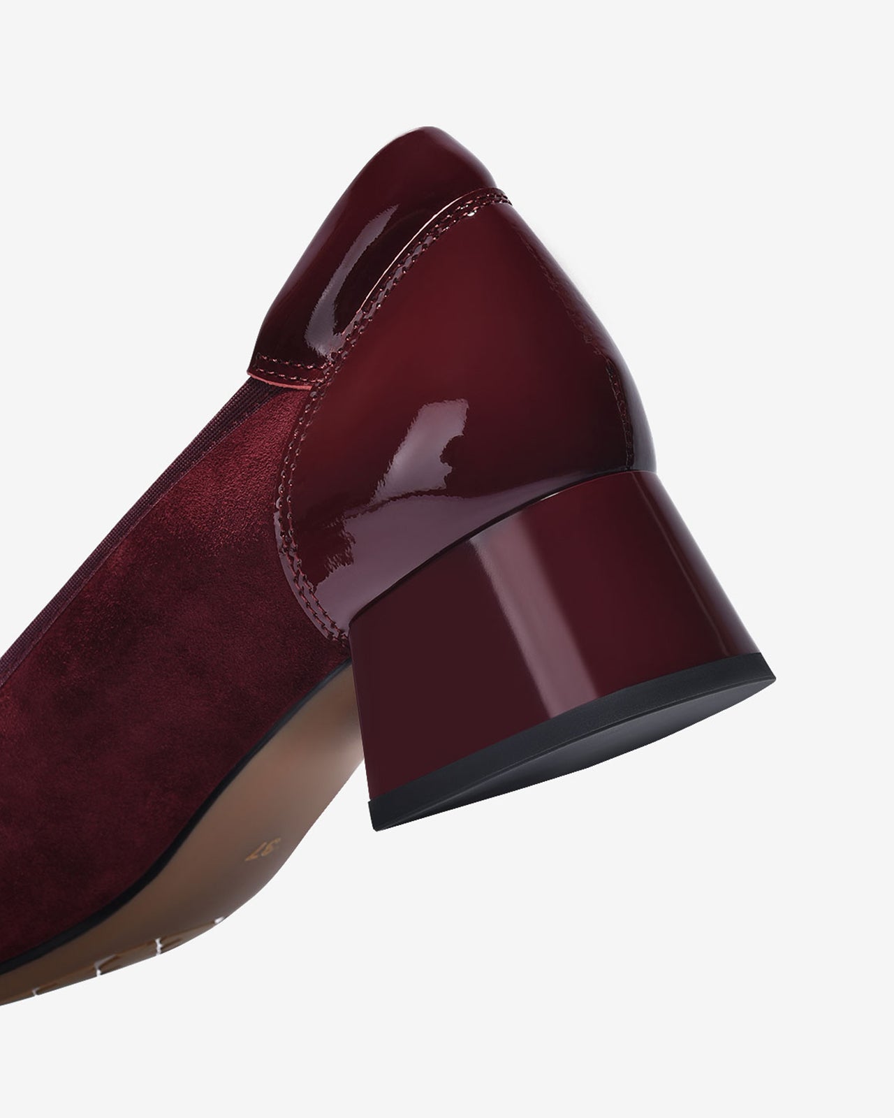 Giày Cao Gót Zuciani Phối Da Bóng Sang Trọng-GCL21-Đỏ Color2