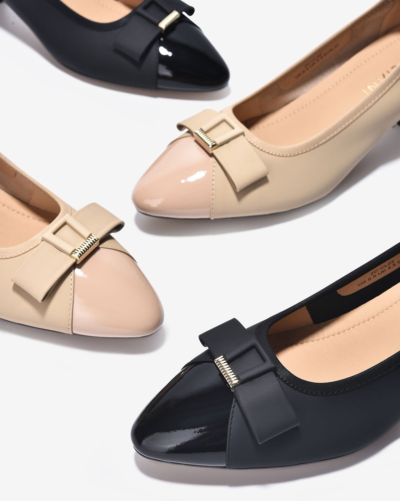 Giày Cao Gót Zuciani Họa Tiết Cách Điệu-GCL22-Kem Color2