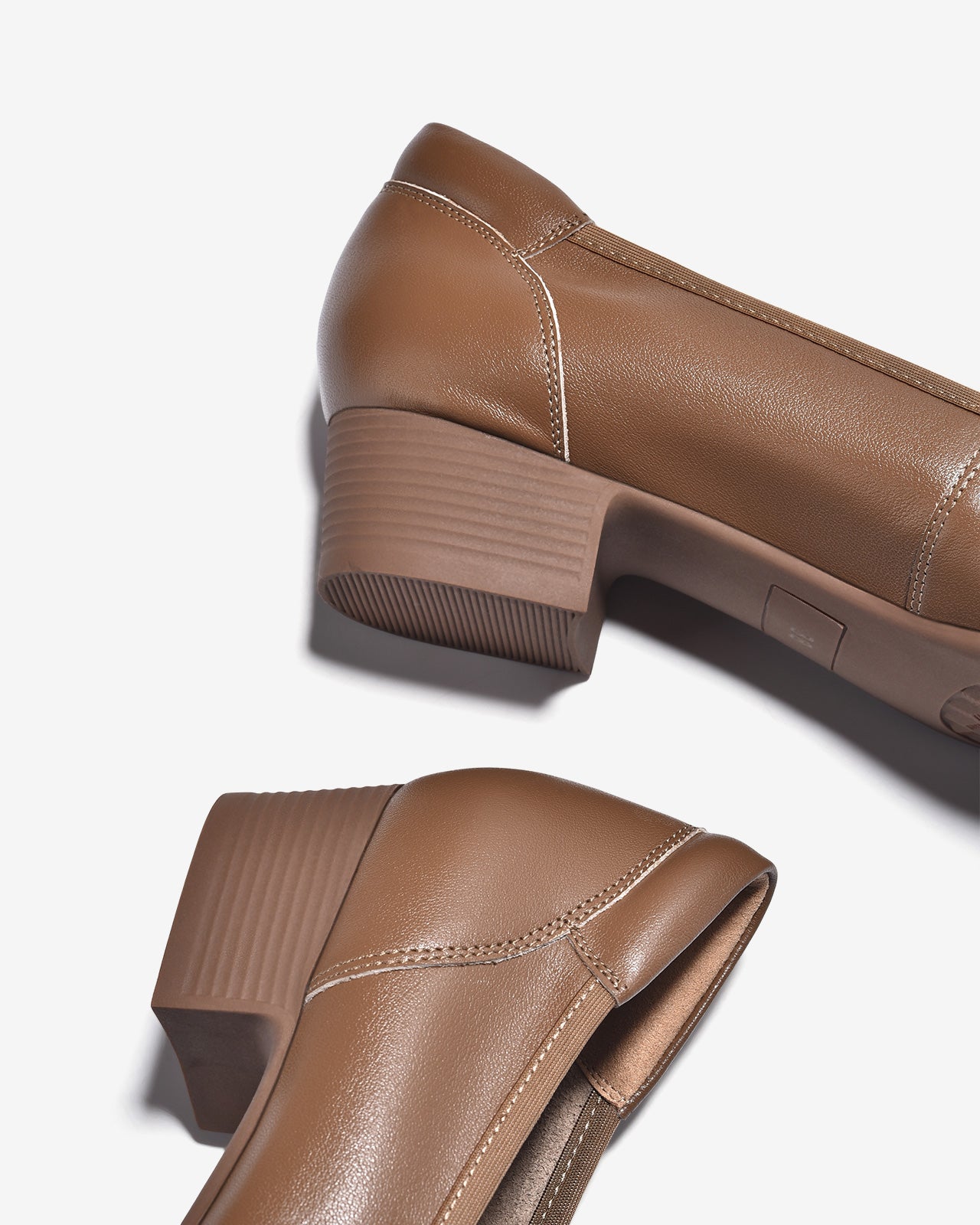 Giày Cao Gót Zuciani Nơ Đính Hoa 4 Lá-GCL23-Nâu Color2