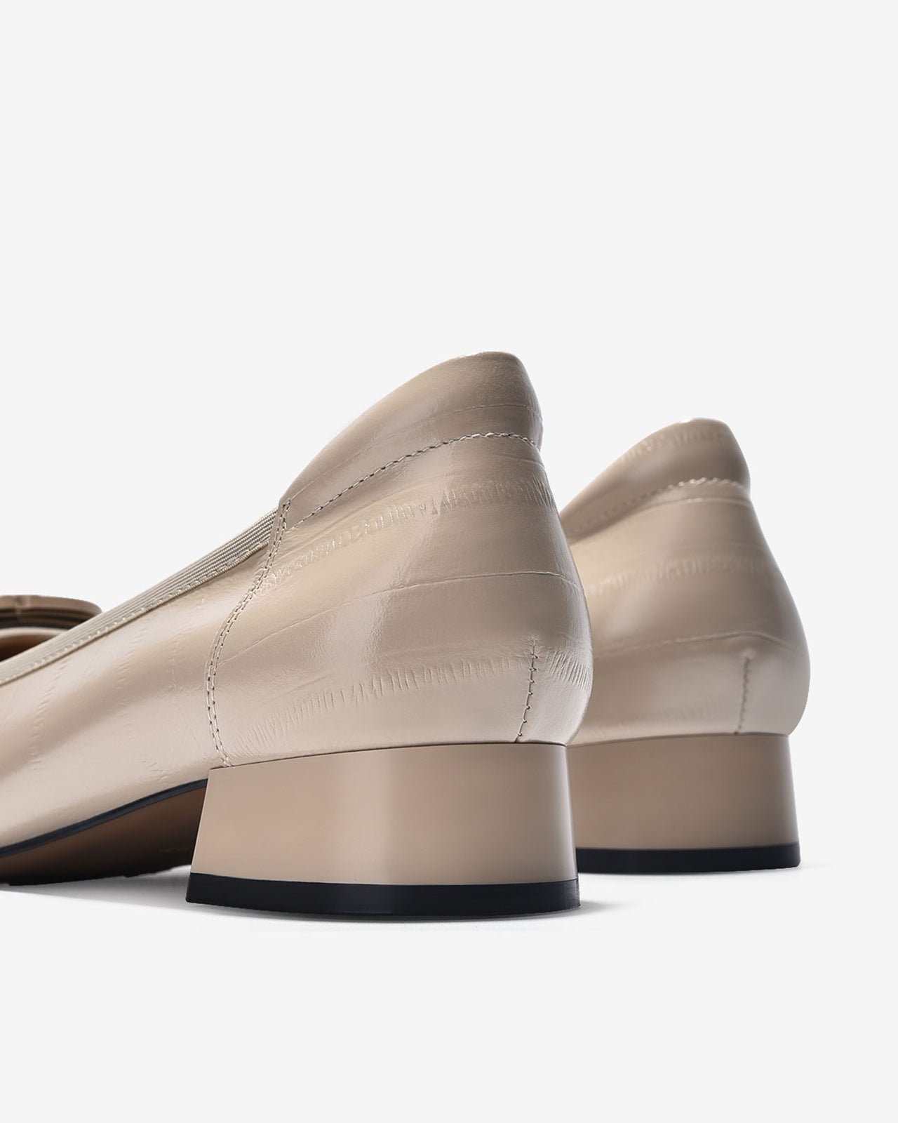 Giày Cao Gót Zuciani Da Bóng Dập Vân-GCL24-Cafe Color1