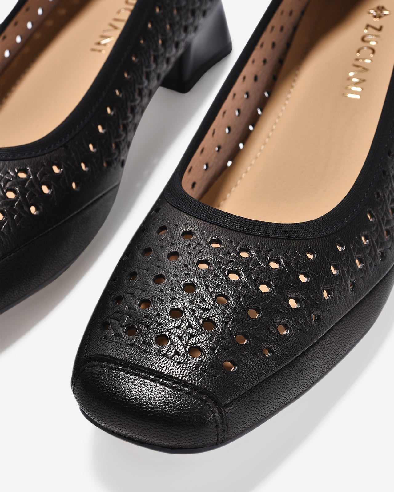 Giày Cao Gót Zuciani Đục Lỗ-GCM07-Đen Color2