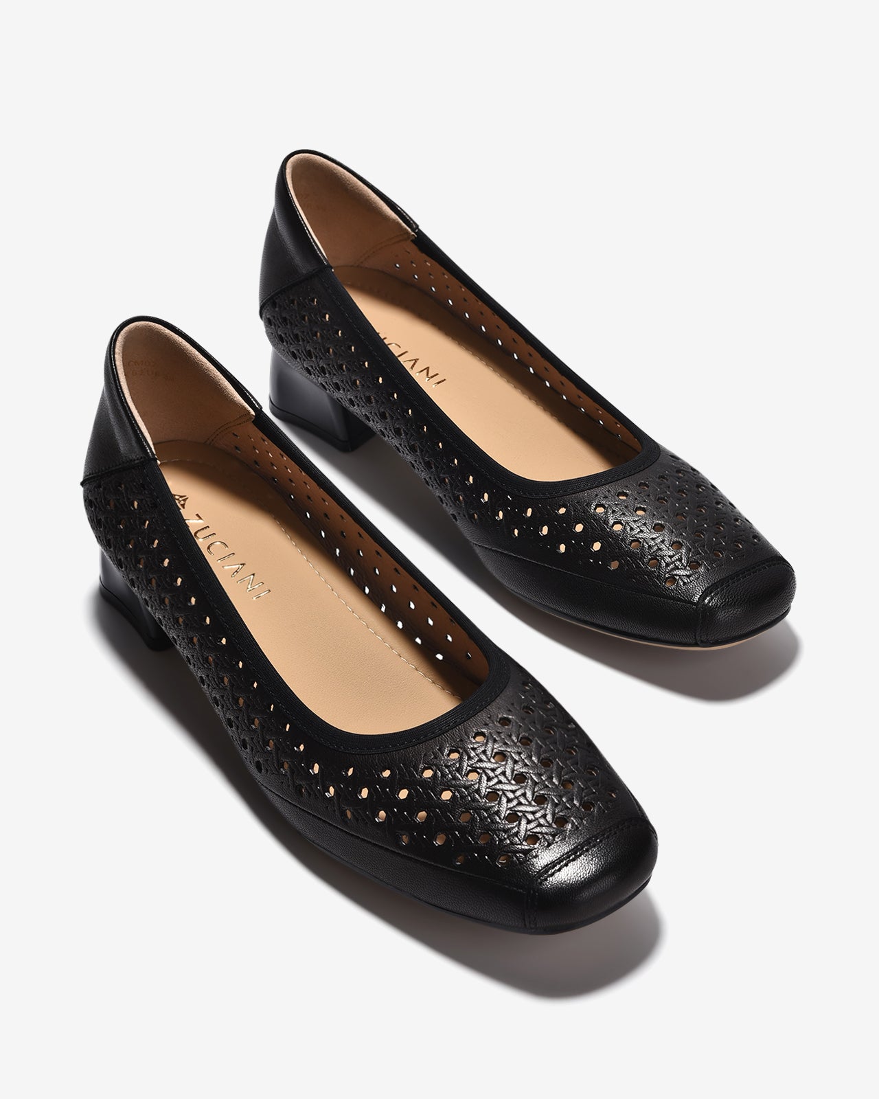 Giày Cao Gót Zuciani Đục Lỗ-GCM07-Đen Color1