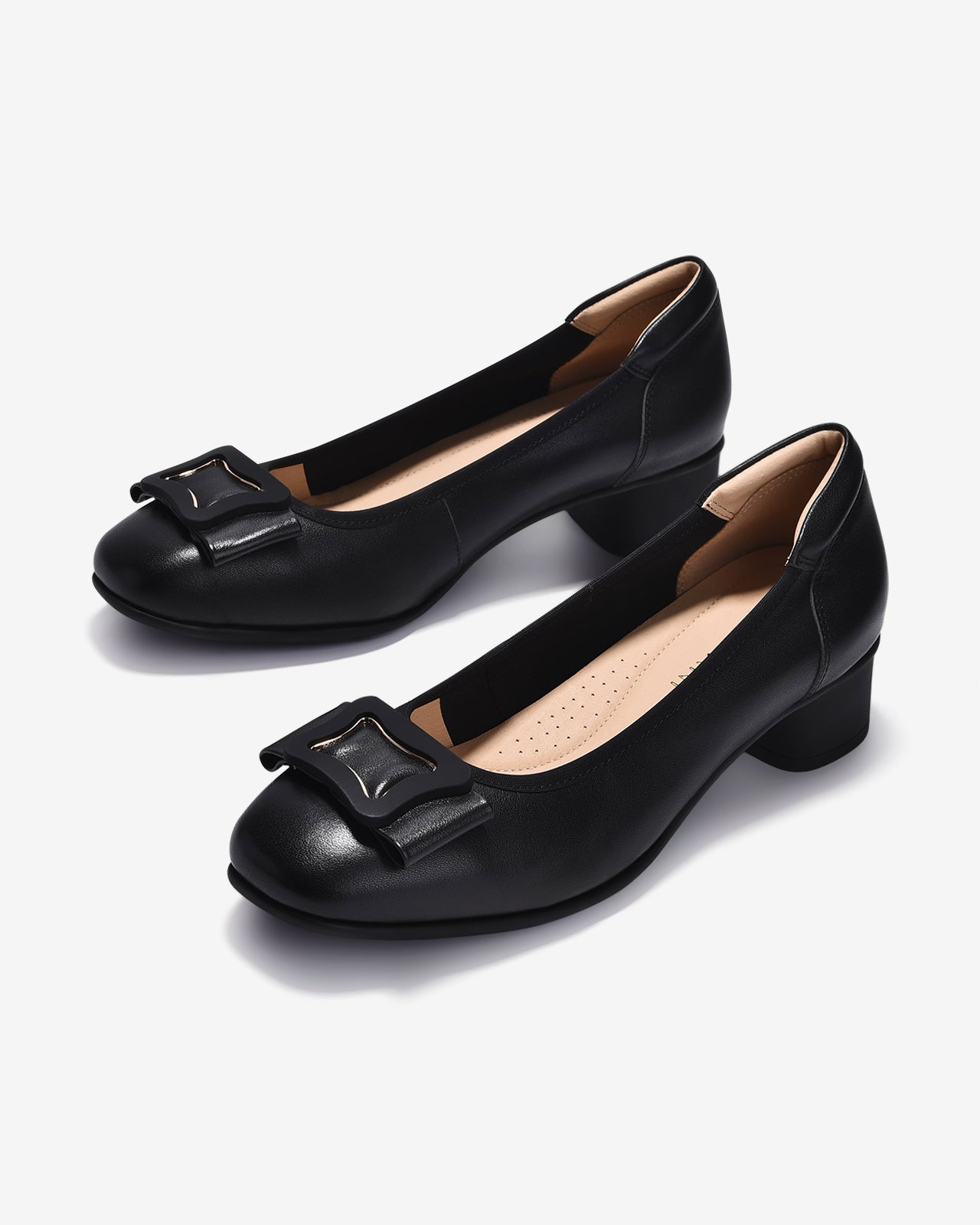 Giày Cao Gót Zuciani Đính Nơ Phối Khoá Cách Điệu-GCM09-Đen Color1